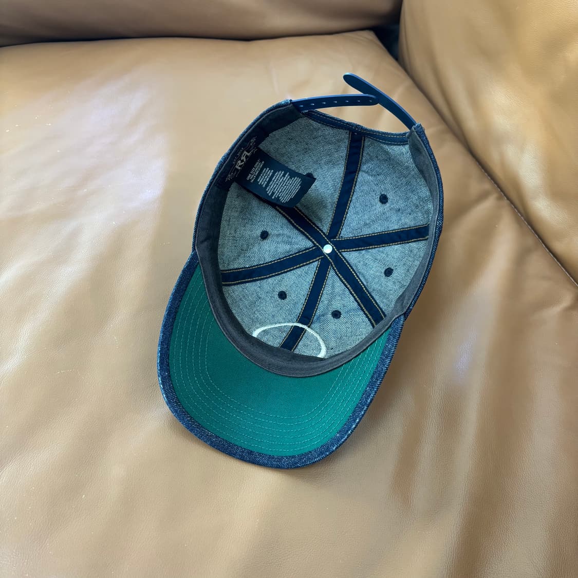 RRL 더블알엘 랄프로렌 폴로 데님 6패널 볼캡 모자 (Denim) 상품이미지6