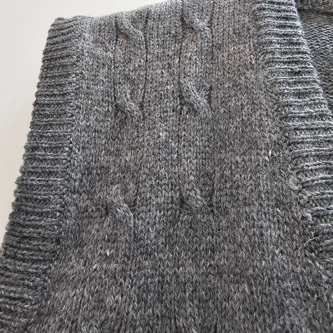 모 혼방 V넥 버튼 꽈배기 니트 조끼 베스트 상품이미지4