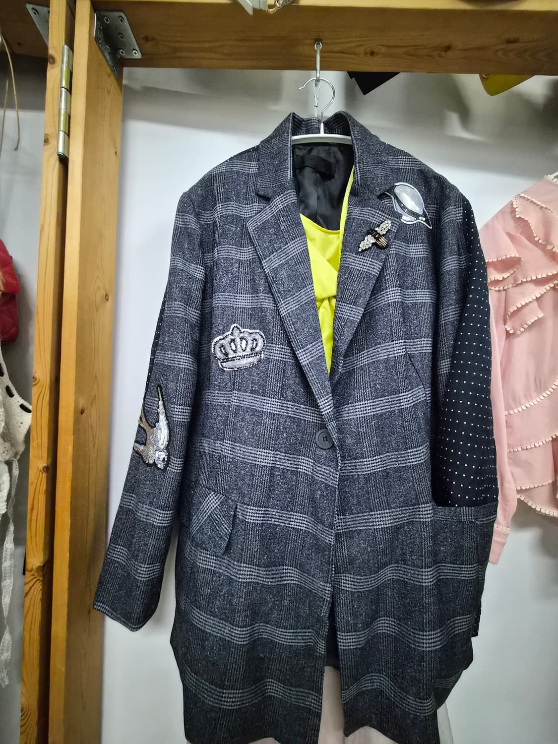 엔쥬반 체크도트 디자이너자켓 상품이미지10