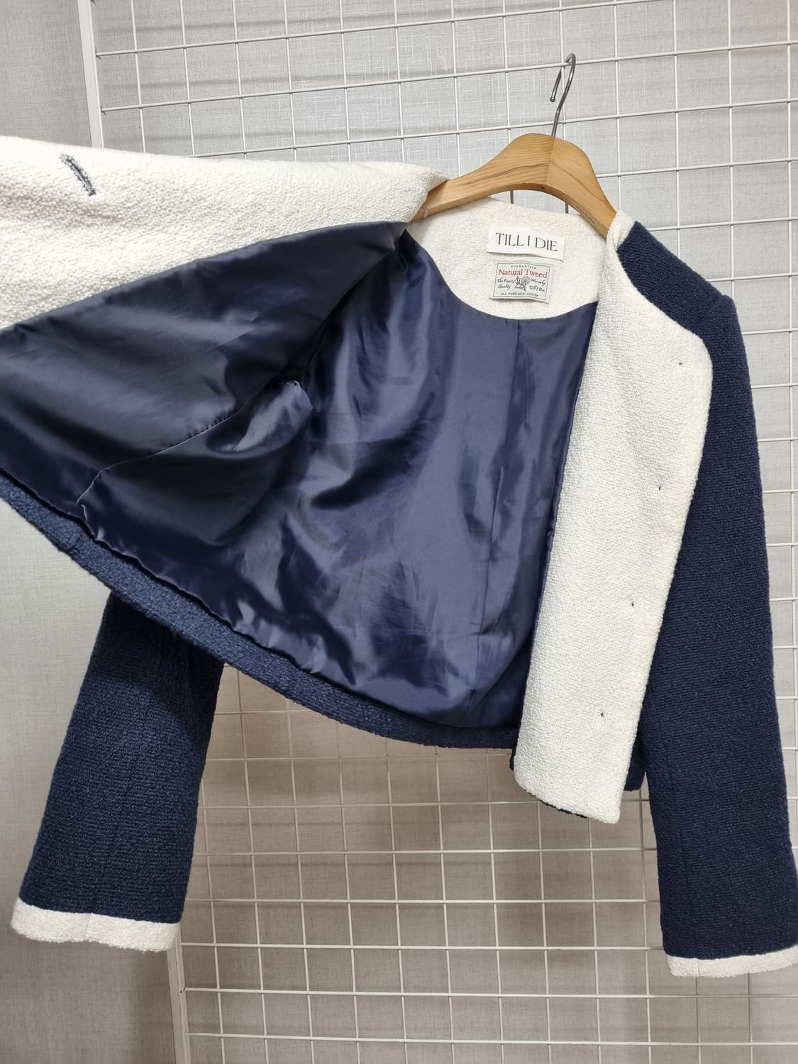(택포) 틸아이다이  트위드자켓 (네이비) 상품이미지3
