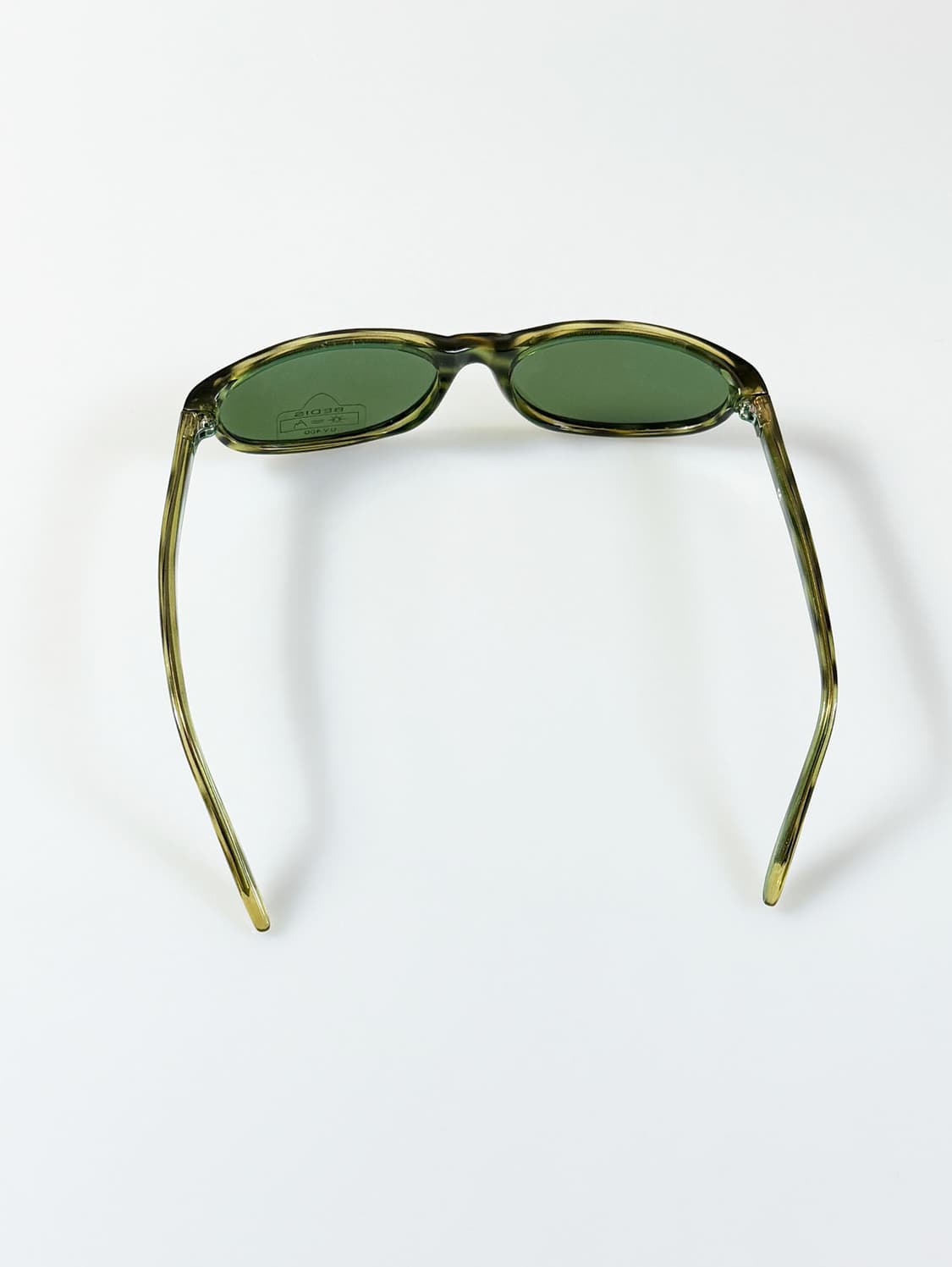 90s BEDIS 그린 마블 스퀘어 빈티지 선글라스 상품이미지4