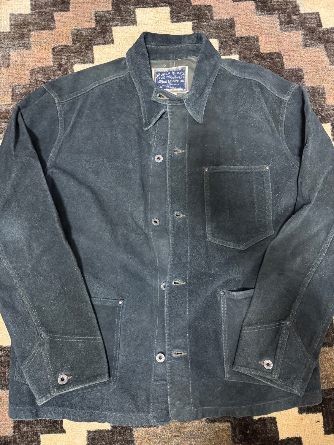 RRL 더블알엘 인디고 스웨이드 초어 자켓 L 상품이미지1