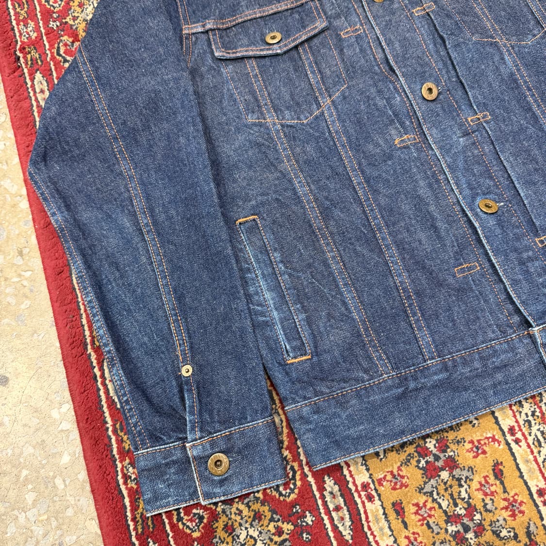 재팬 블루 진스 셀비지 데님 트러커 자켓 [ 40 ] 상품이미지4