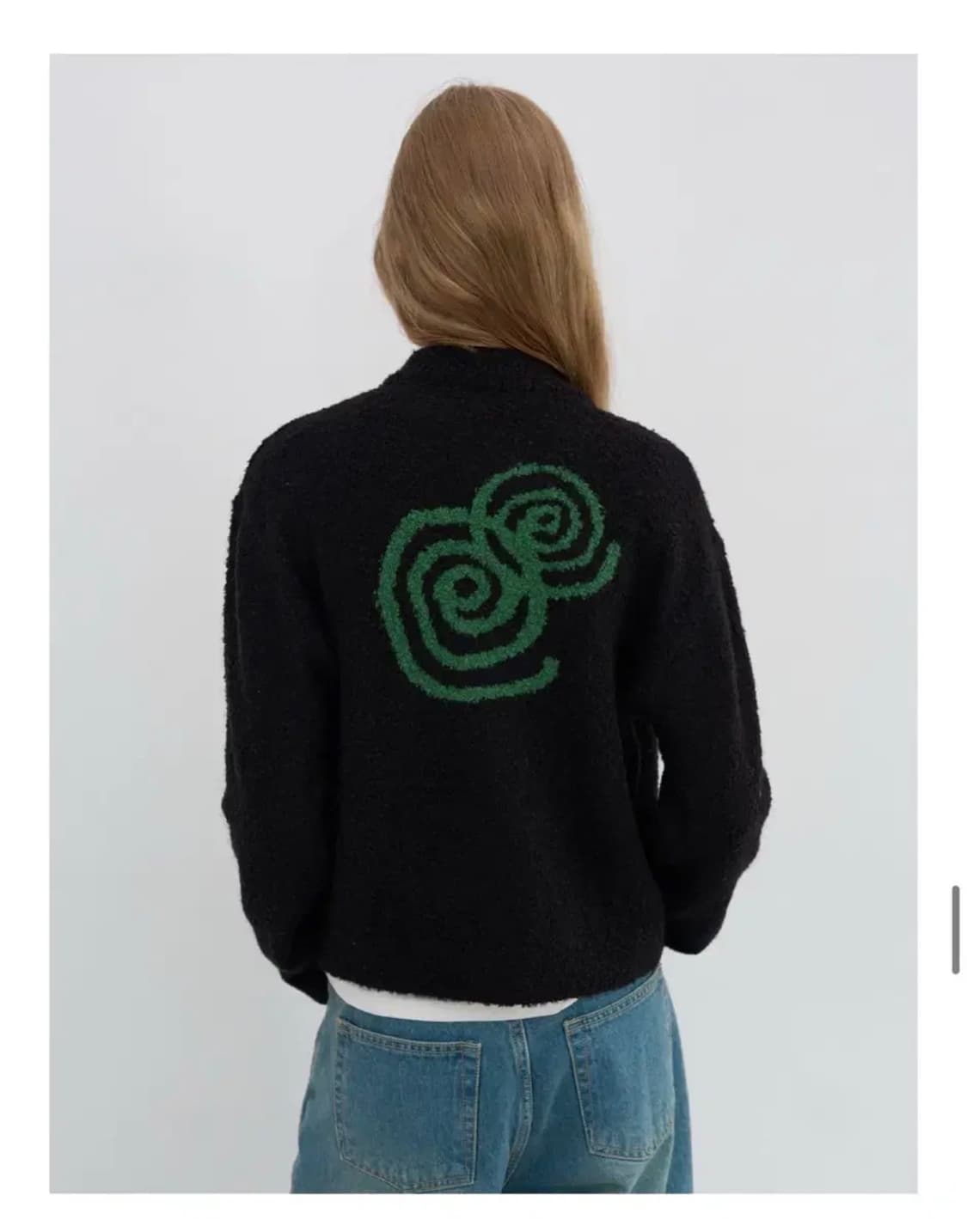 엔조블루스 부클 니트집업 블랙 상품이미지1