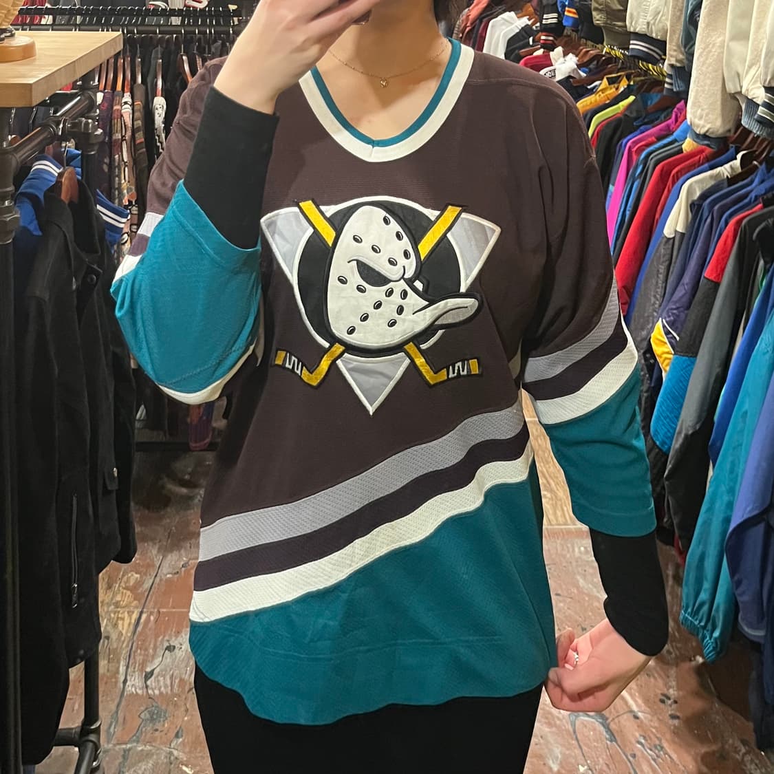 [HI] NHL 스타터 애너하임 마이티 덕스 져지 브라운 상품이미지2