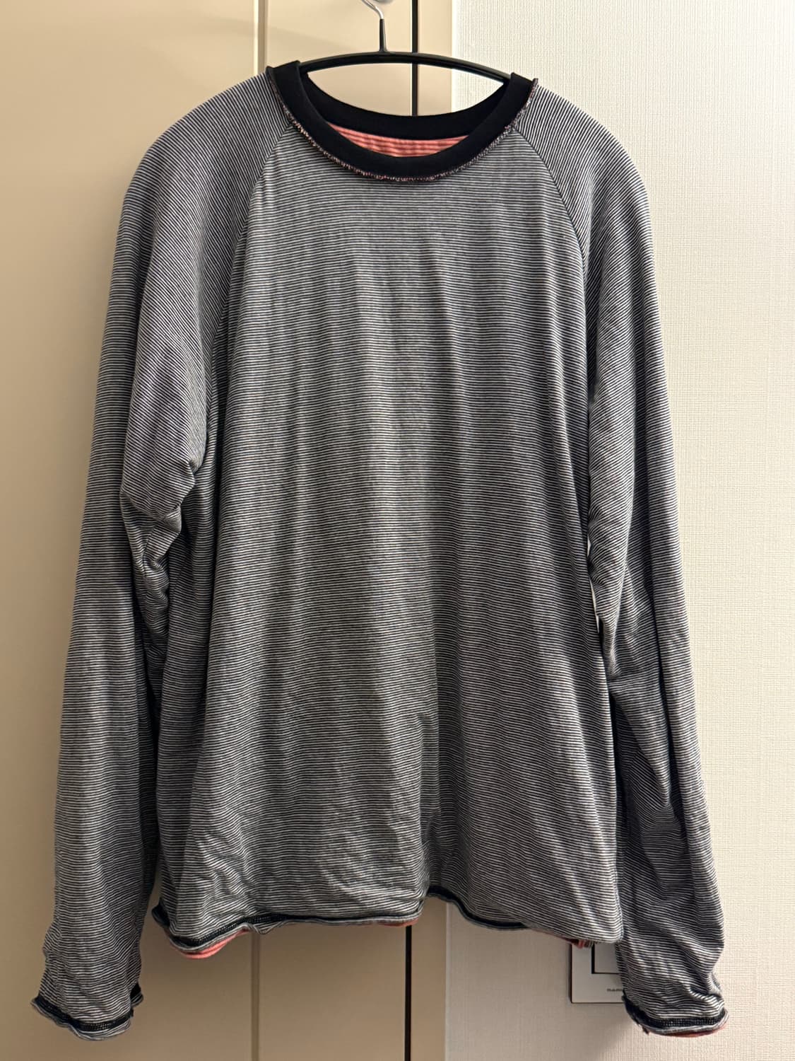 [L] 컬트히어로 제퍼 리버시블 보더 롱슬리브 티셔츠 상품이미지2