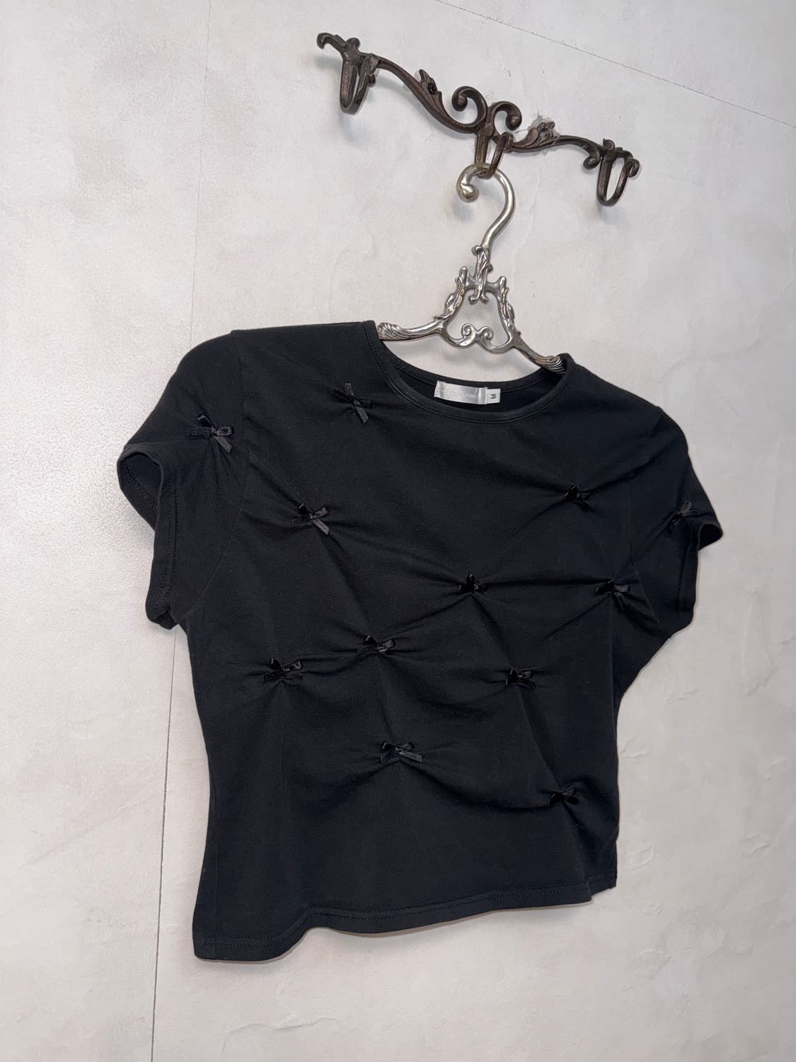 Threetimes stella tee black 상품이미지5