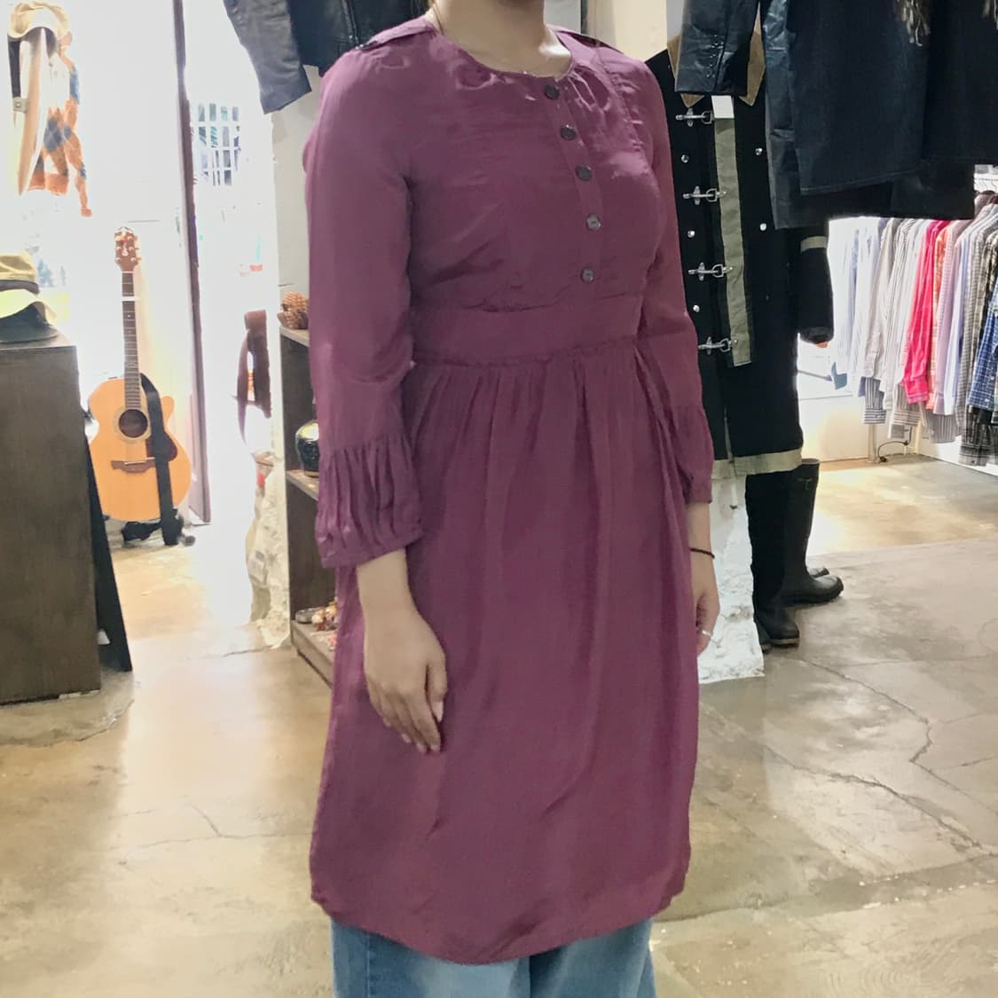 Dead stock 버버리 인디 퍼플 프릴 원피스 여성 55 사이즈 상품이미지8