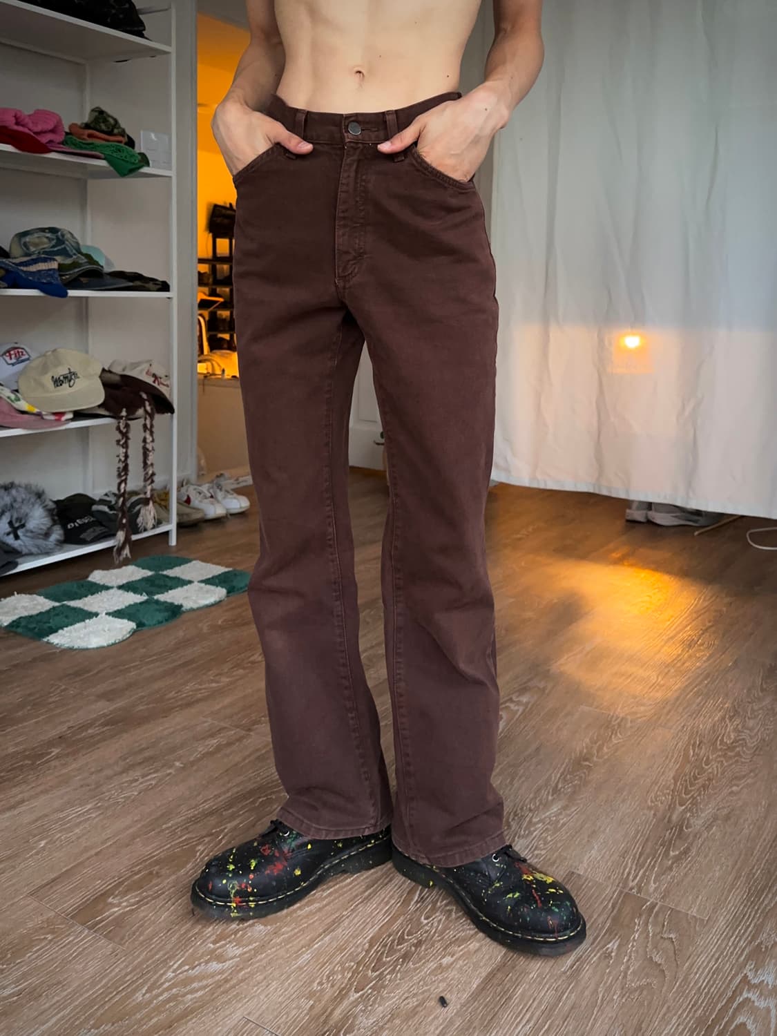 Lee Western 초코 브라운 플레어 진 상품이미지3