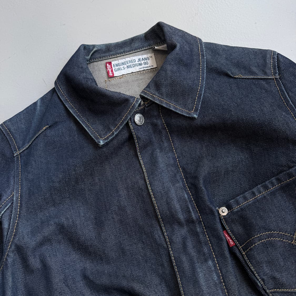 리바이스 엔진 엔지니어드 크롭 바이커 데님 자켓 상품이미지3