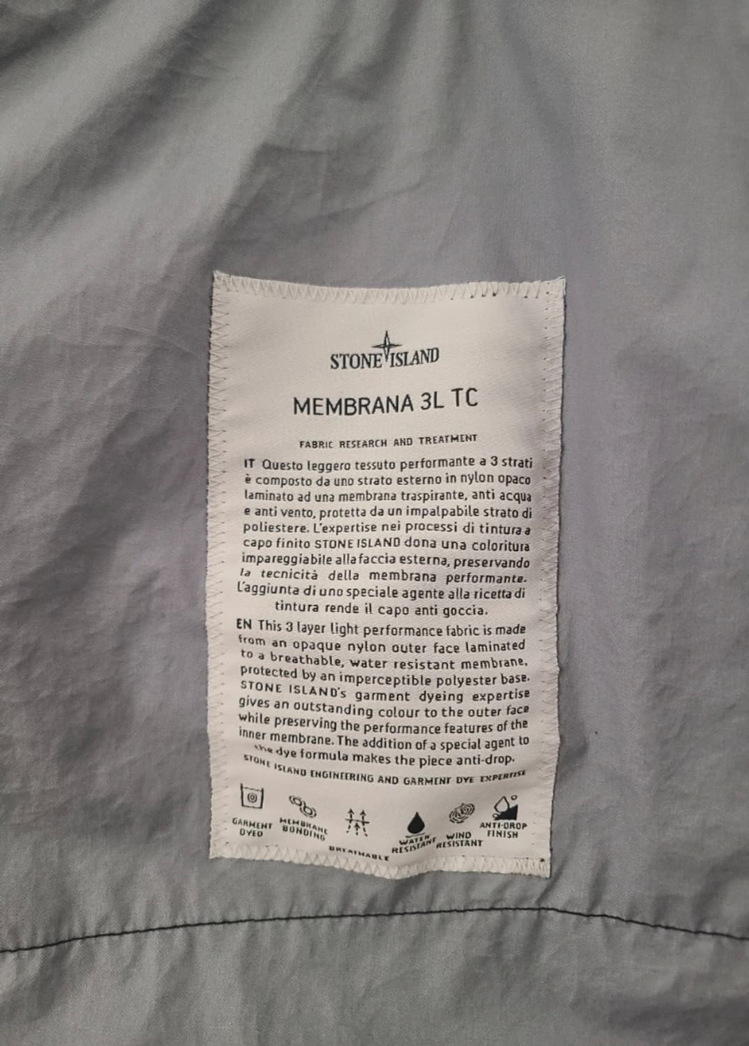 스톤아일랜드 22FW 멤브라나 3L TC 블랙 상품이미지4