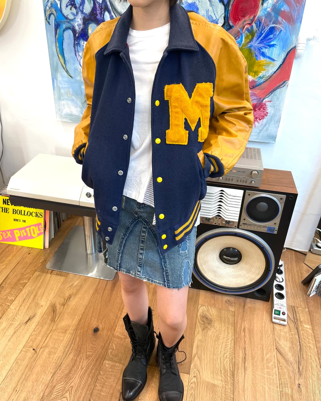 [L] 70s 빈티지 바시티 자켓 상품이미지2