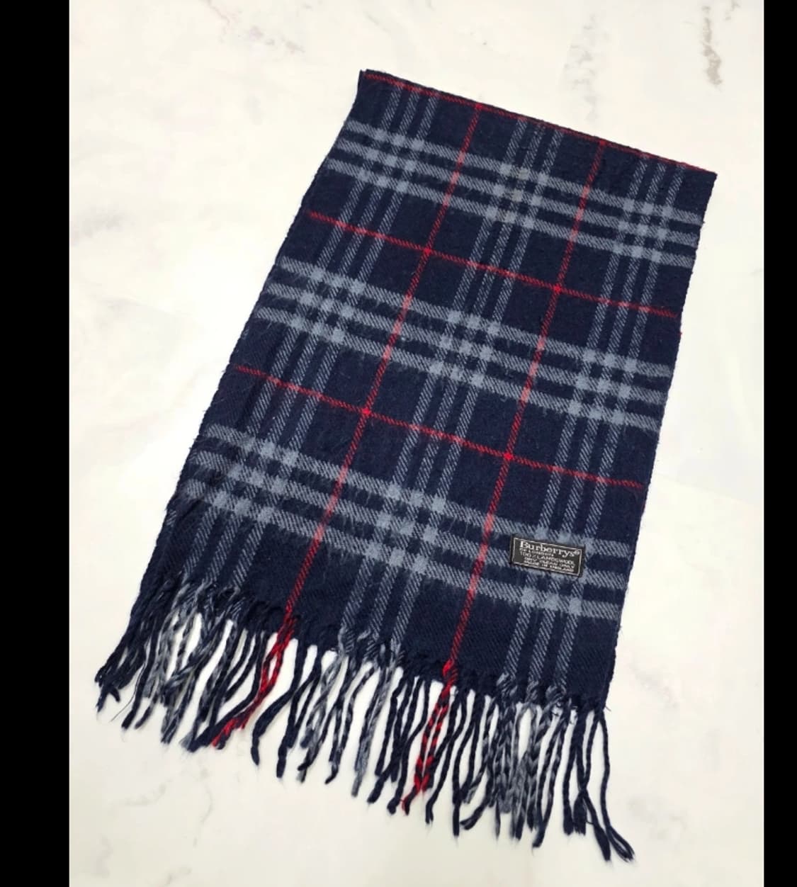 버버리 네이비 노바체크 램스울 머플러 상품이미지4
