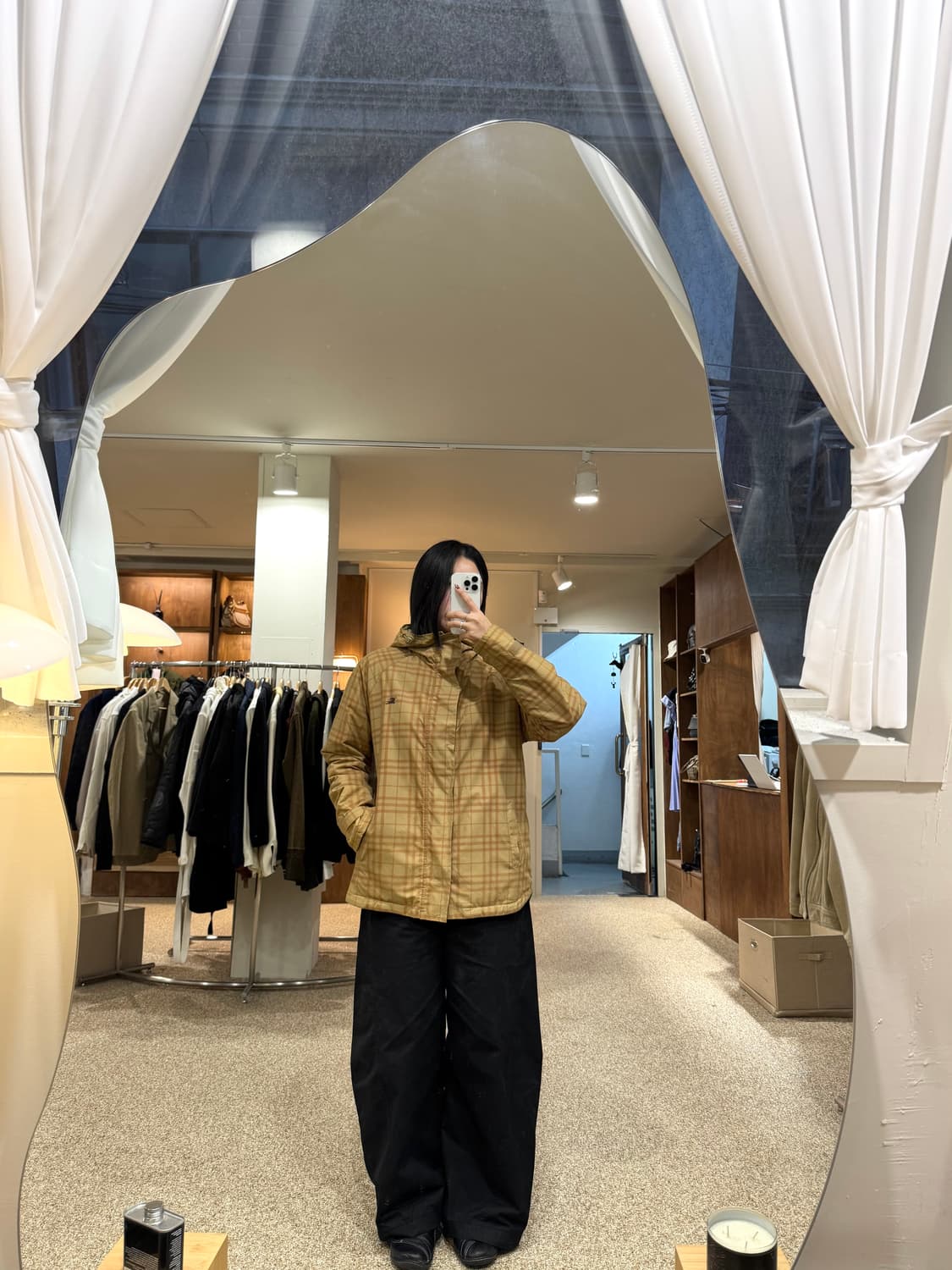 버버리 블루라벨 노바 체크 후드 자켓 상품이미지1