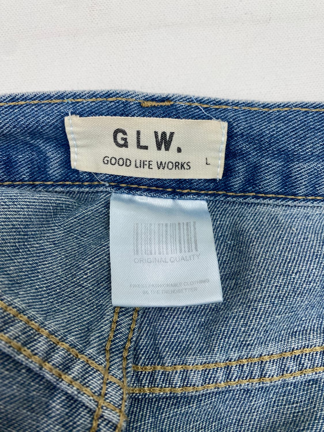 GLW 워싱 카펜터 데님 쇼츠 (L) 상품이미지6