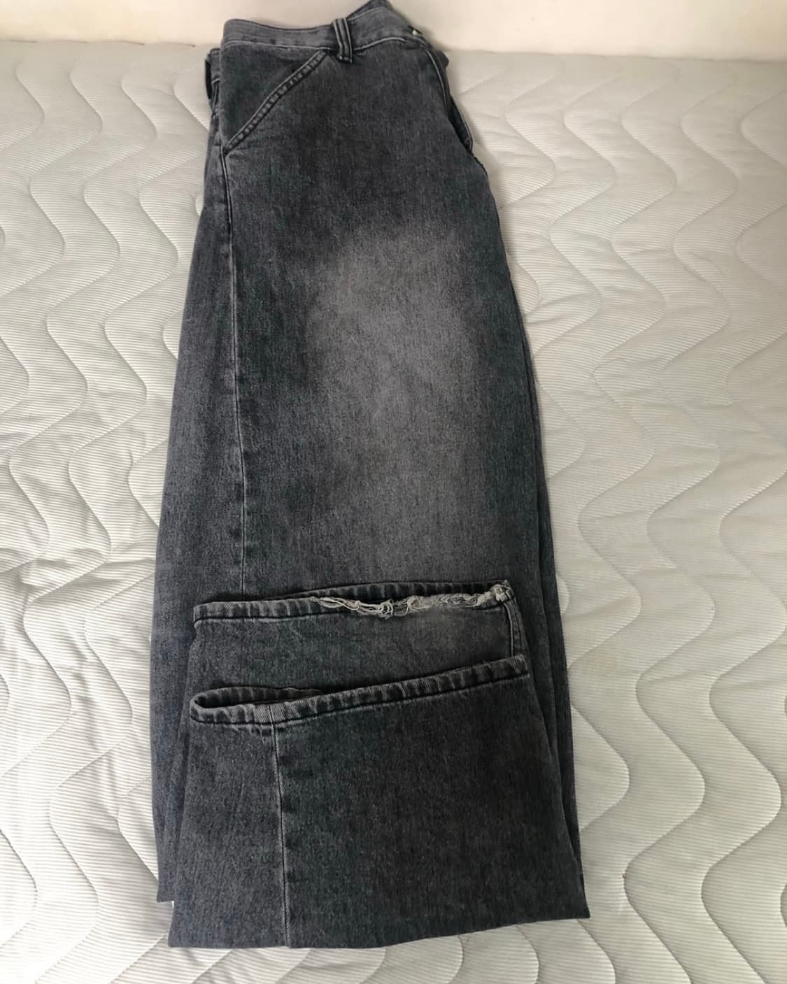 해칭룸 와이드커브진 블랙 3사이즈  상품이미지1