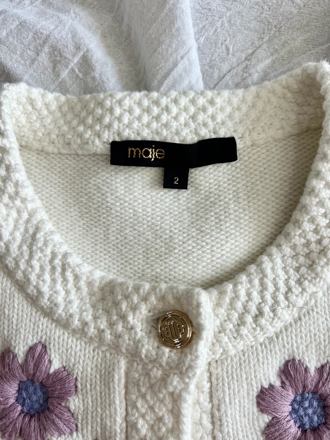 maje 마쥬 플라워 자수 가디건 상품이미지2