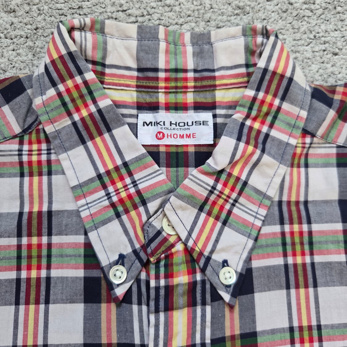Miki House 반팔 체크 셔츠 L(100) 상품이미지4
