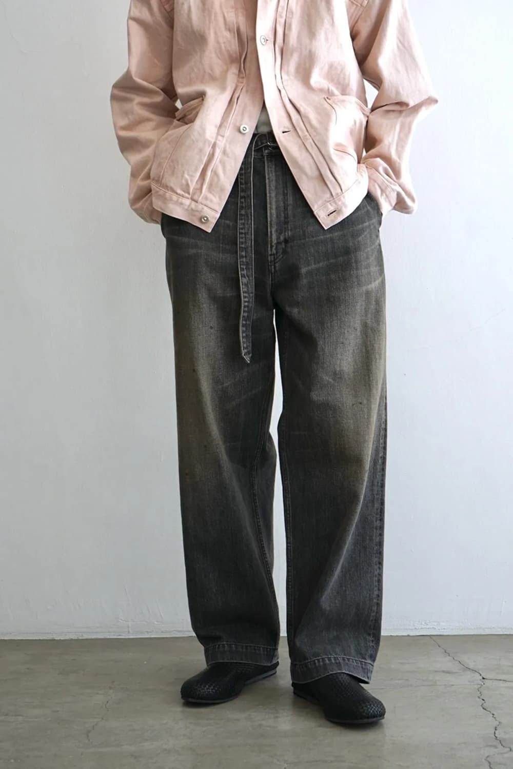 M) 요코 사카모토 25SS 벨티드 데님 트라우저 상품이미지7
