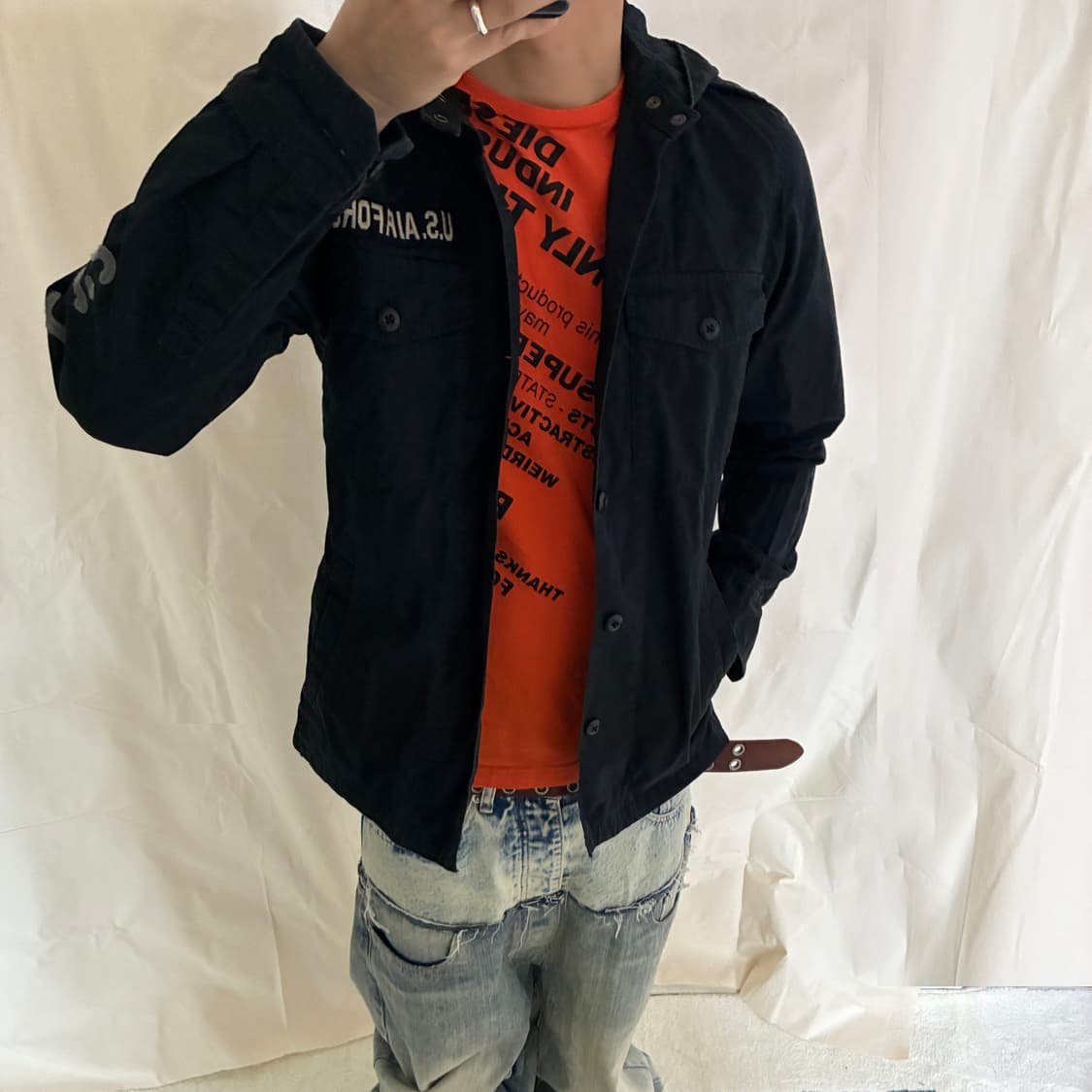 Avirex U.S. AirForce Hooded Shirt Jacket 상품이미지2