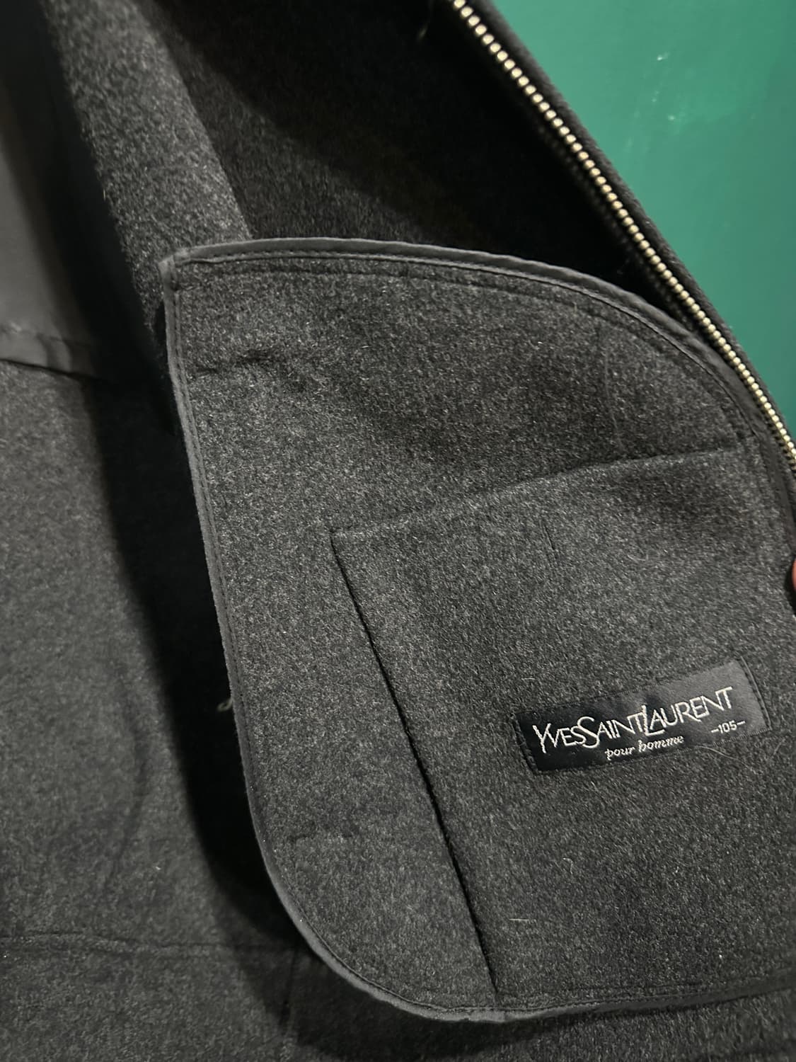 입생로랑 핸드메이드 모직 블루종자켓 105 상품이미지8