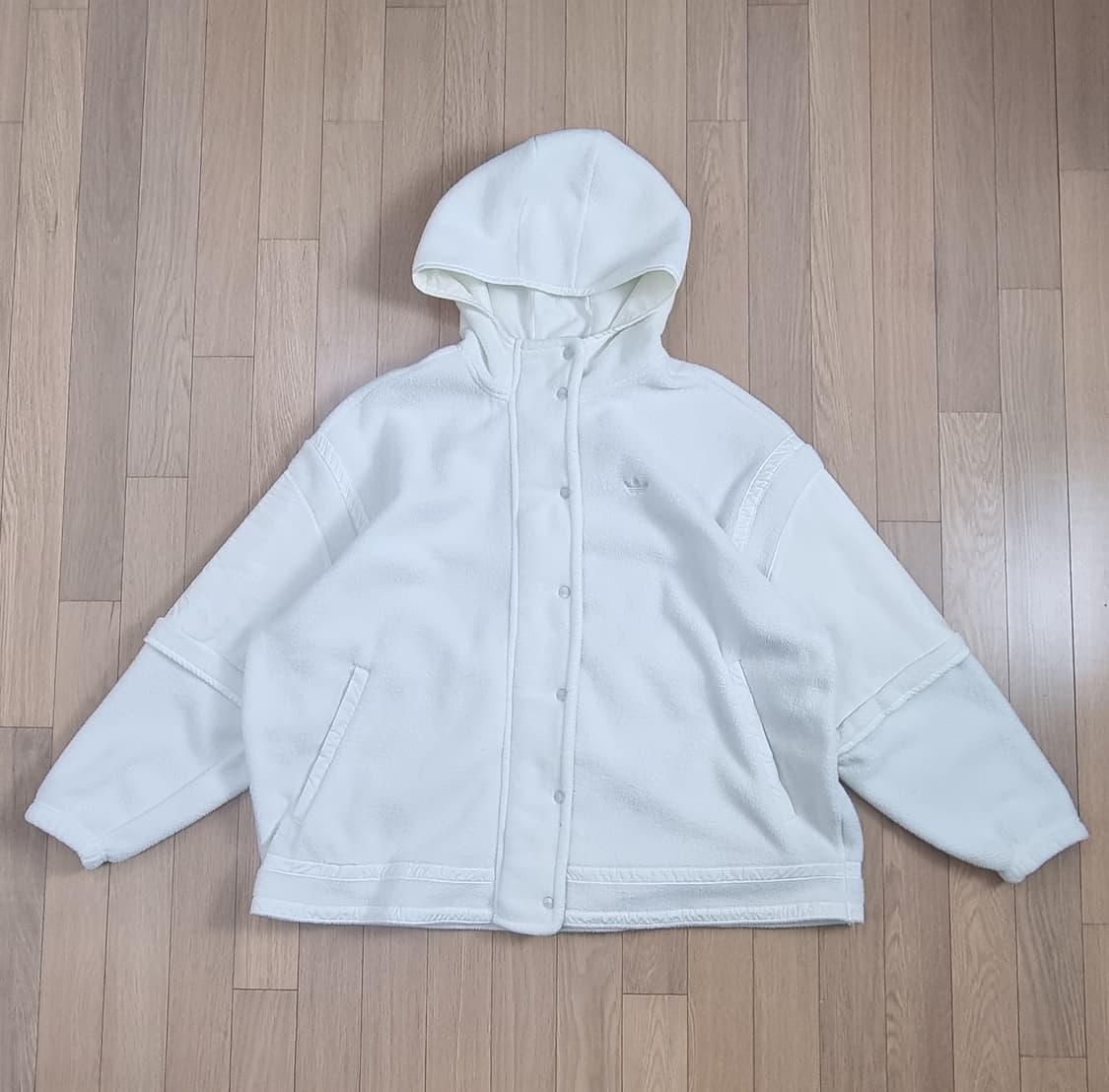 아디다스 플리스 트랙 후드 자켓 XL _ 여성 상품이미지2