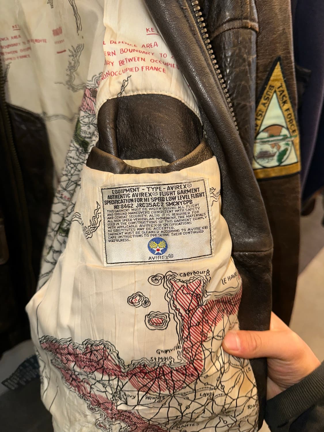 80-90’s Avirex G-1 shell leather flight 상품이미지10