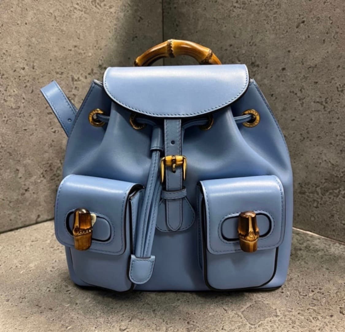 구찌 백팩 뱀부 라이트블루 새상품 상품이미지1