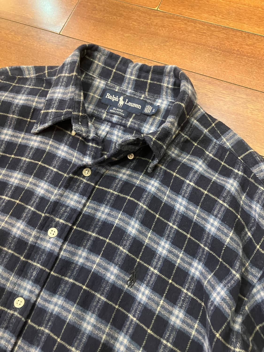 폴로랄프로렌 플란넬 체크셔츠 L 상품이미지4