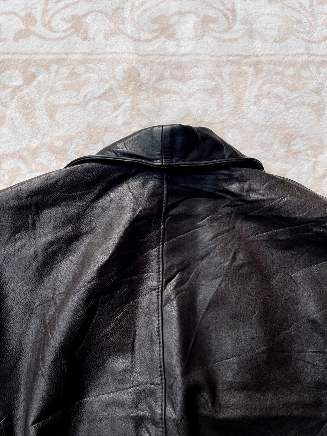 빈티지 램스킨 벨티드 더블라이더 자켓 상품이미지7