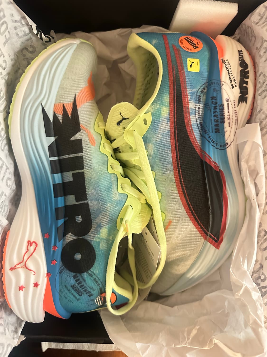 푸마 디비에이트 나이트로 엘리트3 블루피지애플 우먼 240 상품이미지5