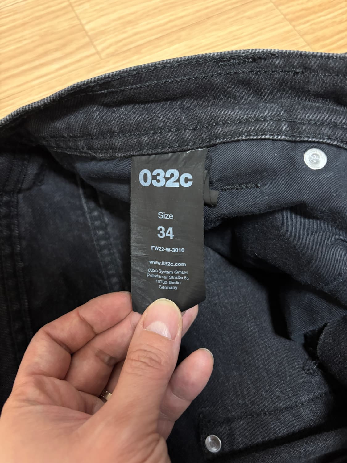 032C 블랙데님팬츠 [34] 상품이미지4