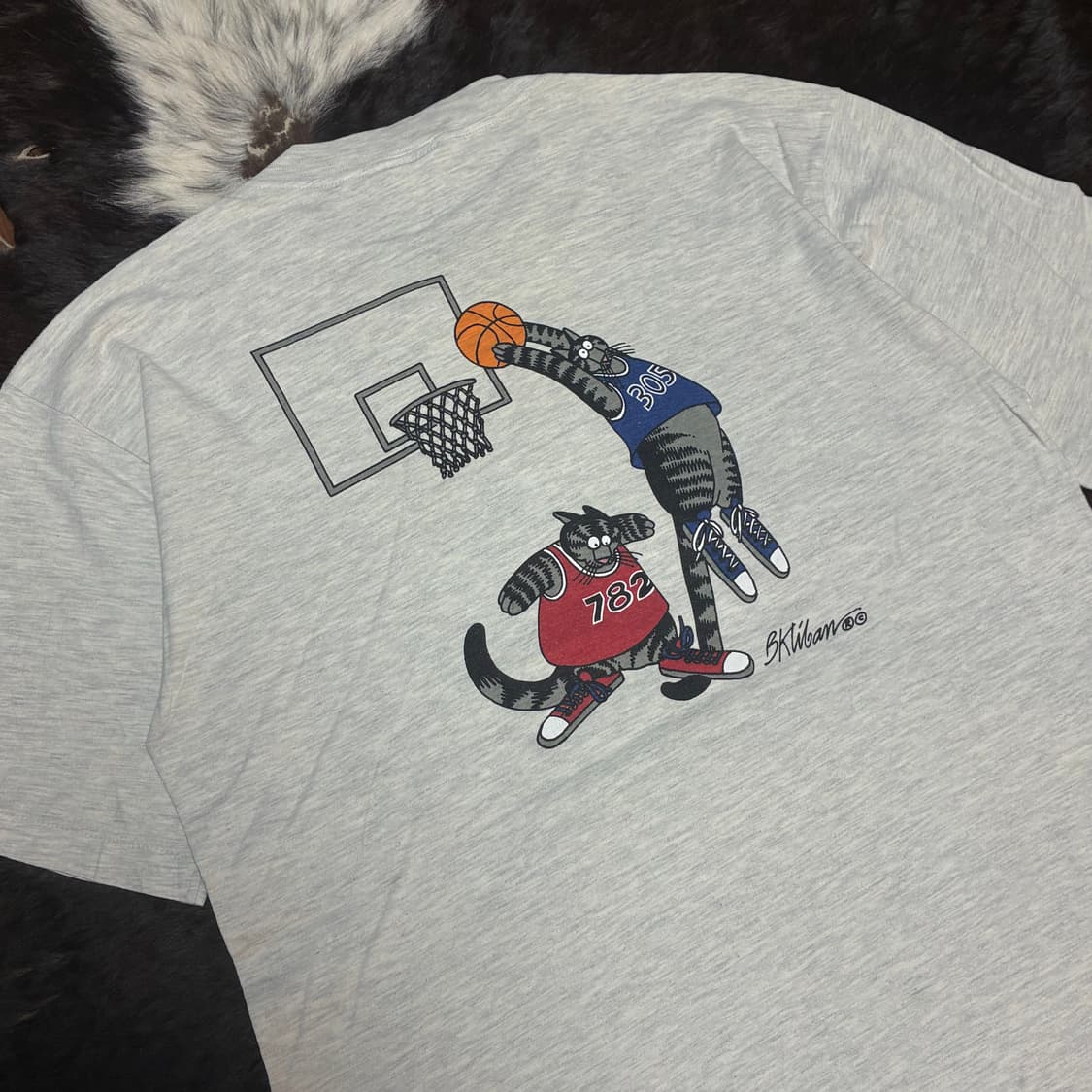 90‘s Crazy Shirts 양면 고양이 반팔티 상품이미지7