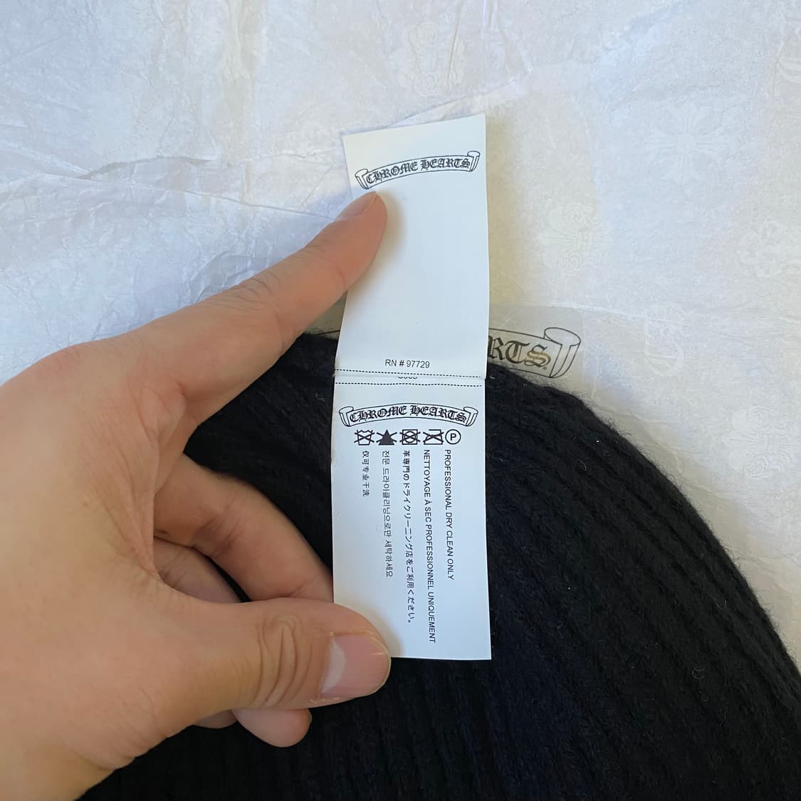 [Free] 크롬하츠 빅 대디 캐시미어 비니 블랙 상품이미지6