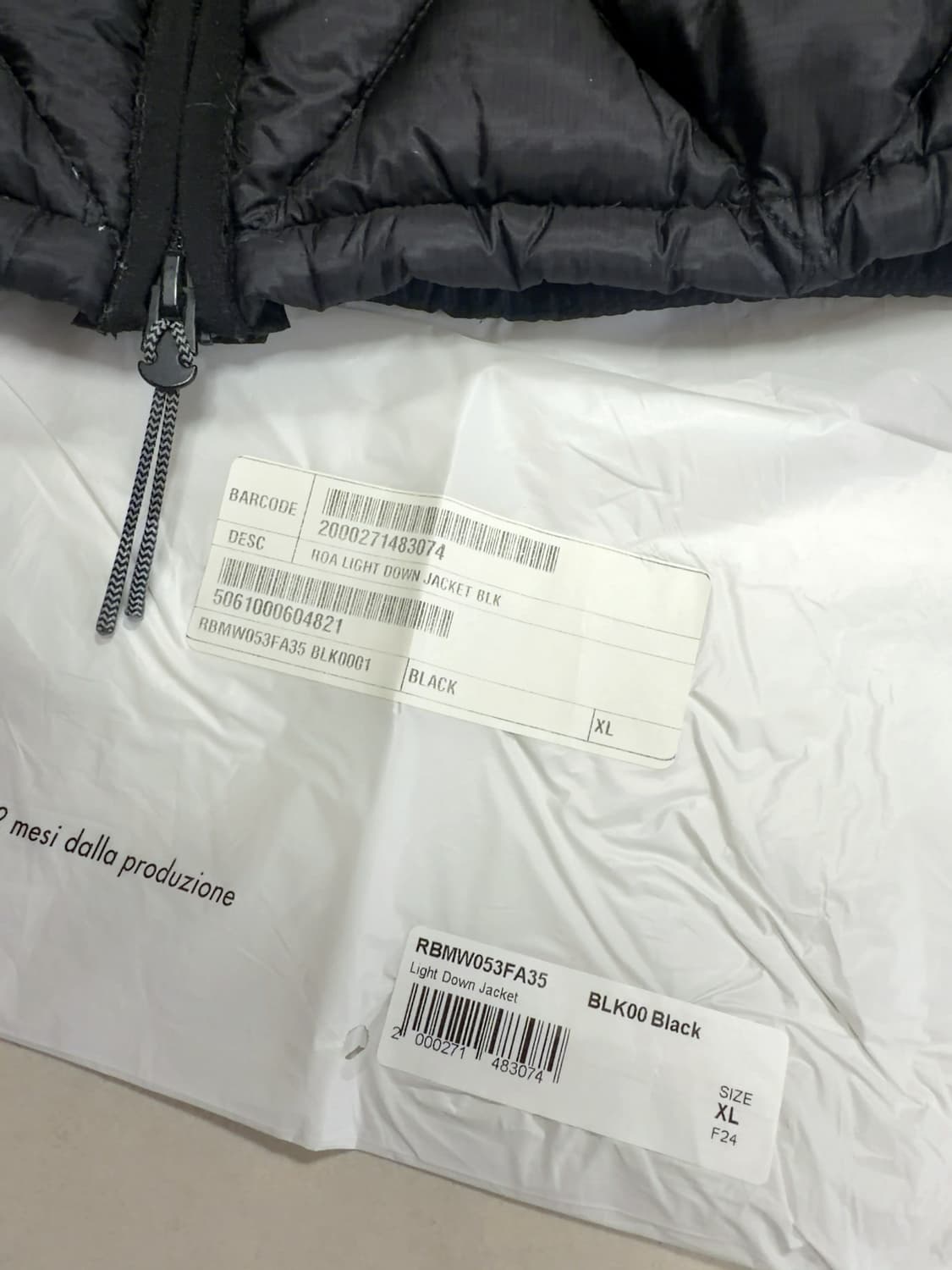 로아 라이트 다운 패딩 자켓 블랙 XL 상품이미지7