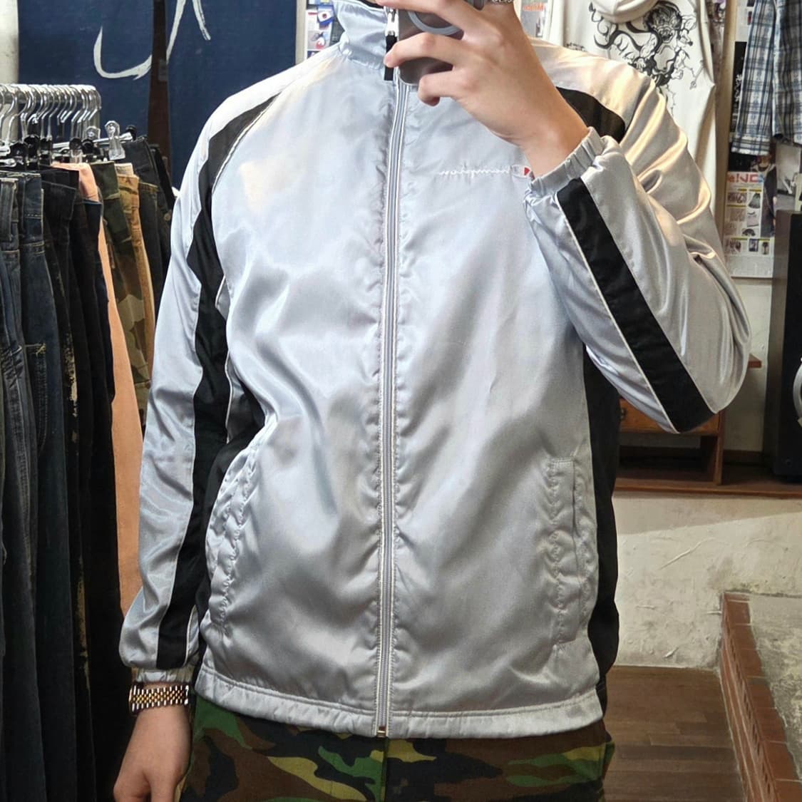 챔피온 일본판 올드스쿨 실버 바람막이 상품이미지2