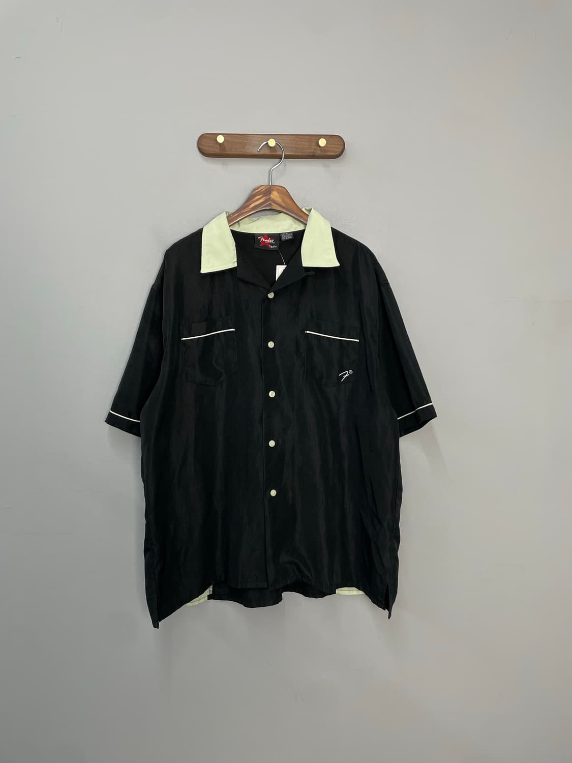 빈티지 폴리 배색 볼링 하프 셔츠 H2120 상품이미지2