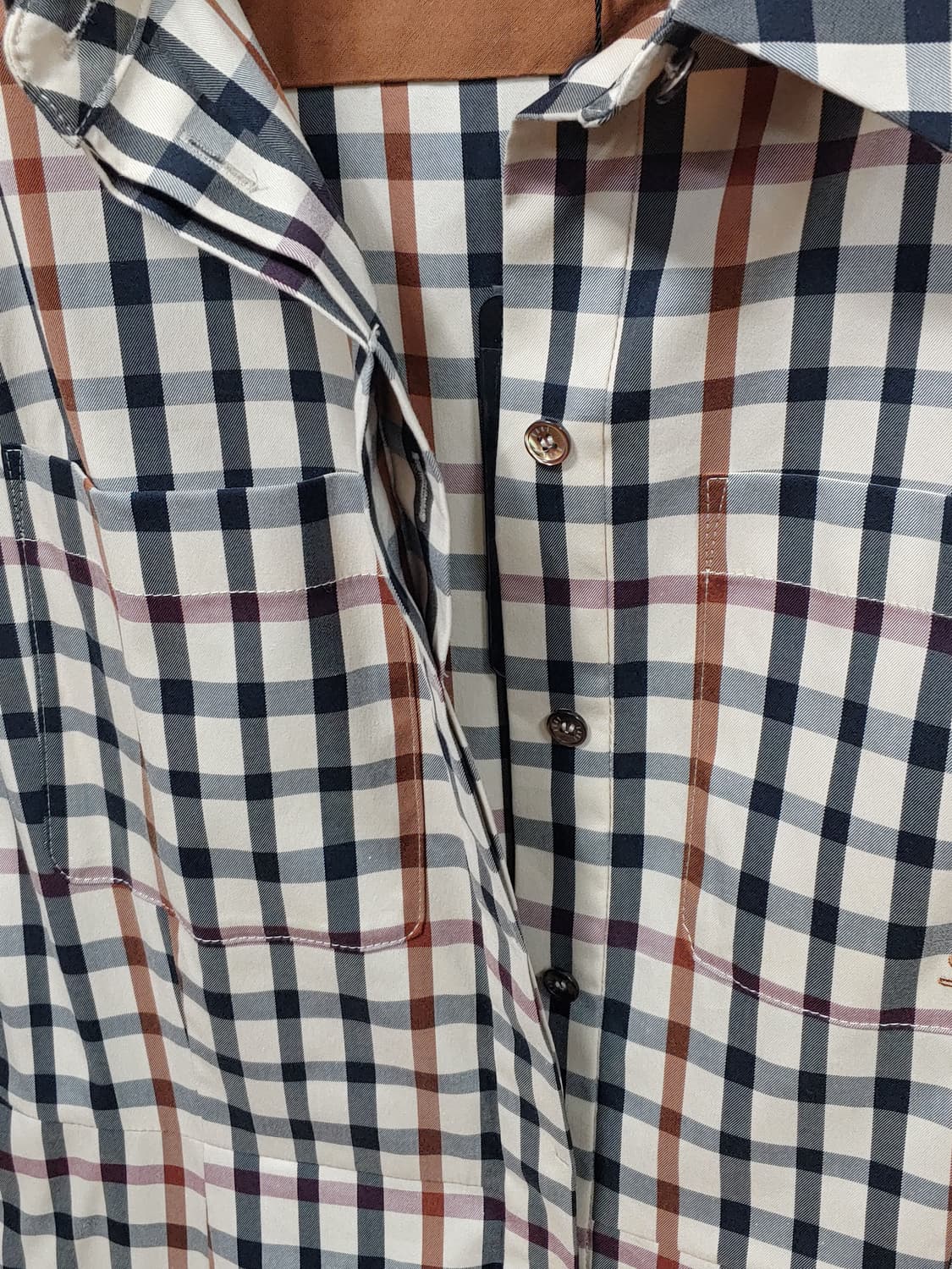 23s 새제품 닥스 체크 셔츠형 롱 원피스 여성 66 상품이미지3