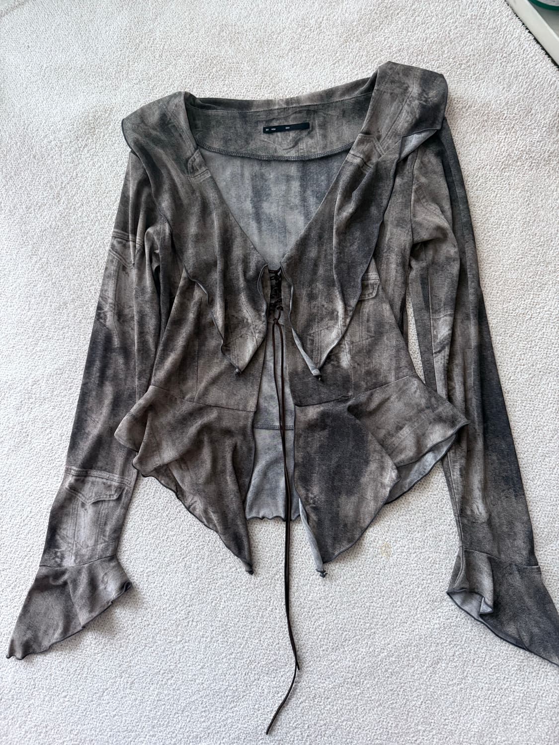 보헤미안서울  RUFFLE BLOUSE, BROWN 상품이미지2