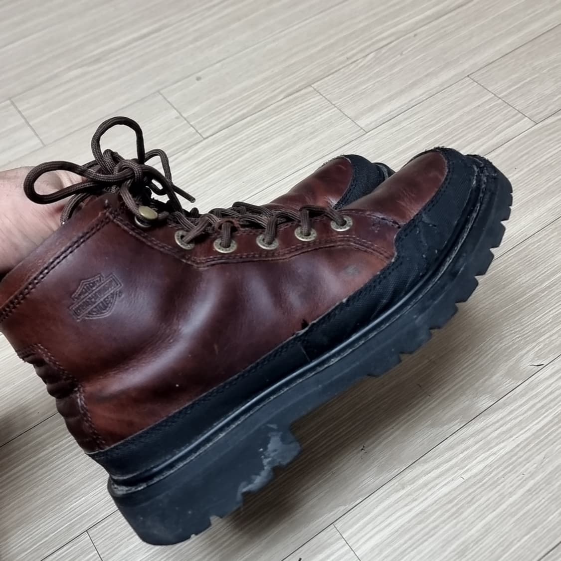 할리데이비슨 가죽 브라운 워커 부츠(uk6) 상품이미지5