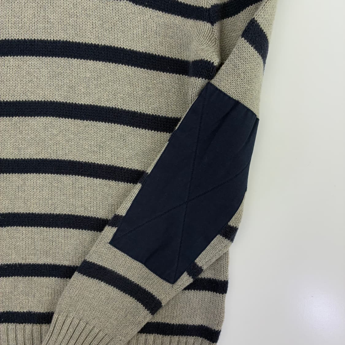 Polo  폴로 랄프로렌 자수 단가라 코튼 그레이 니트 상품이미지3