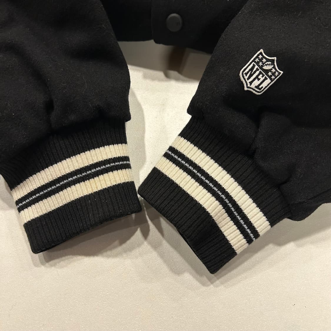 [L] NFL 뉴욕 자이언츠 팀 아플리케 스타디움 자켓 상품이미지4