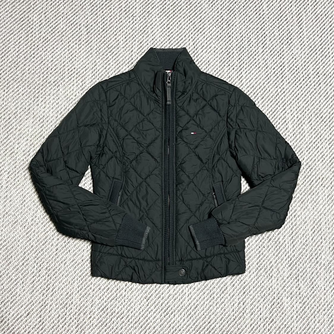 [S] Tommy 타미힐피거 우먼즈 다크그린 누빔 퀼팅 점퍼 상품이미지1