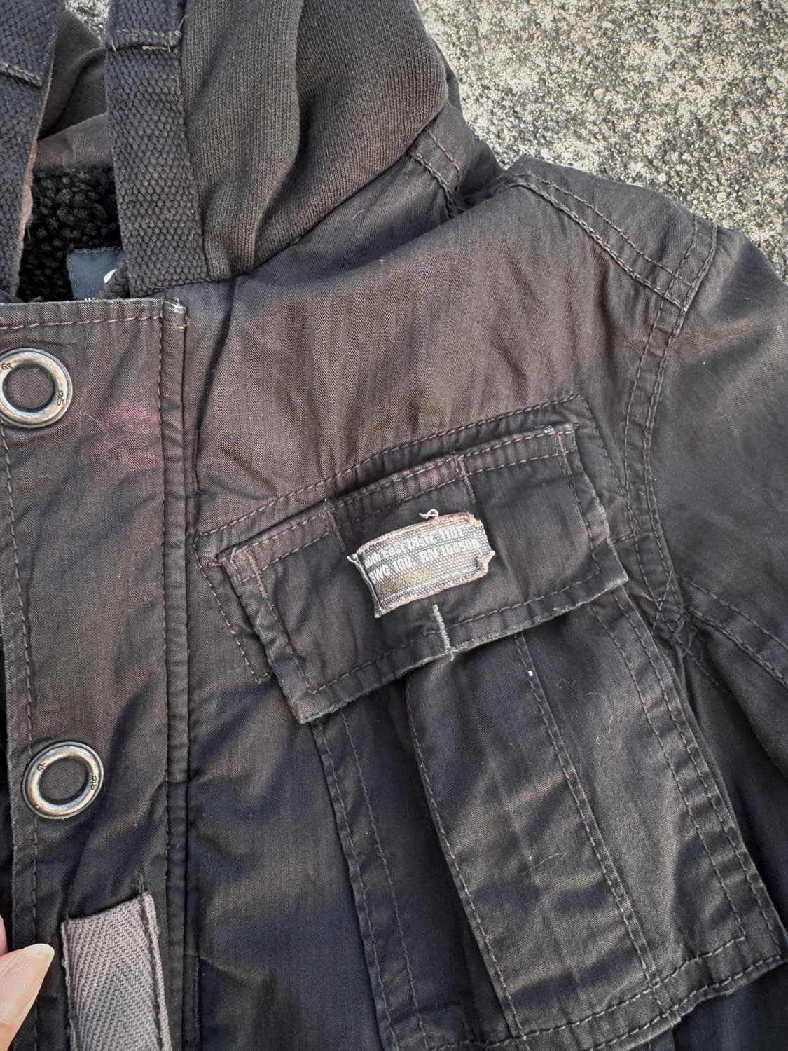 Black Hooded Work Jacket 상품이미지6