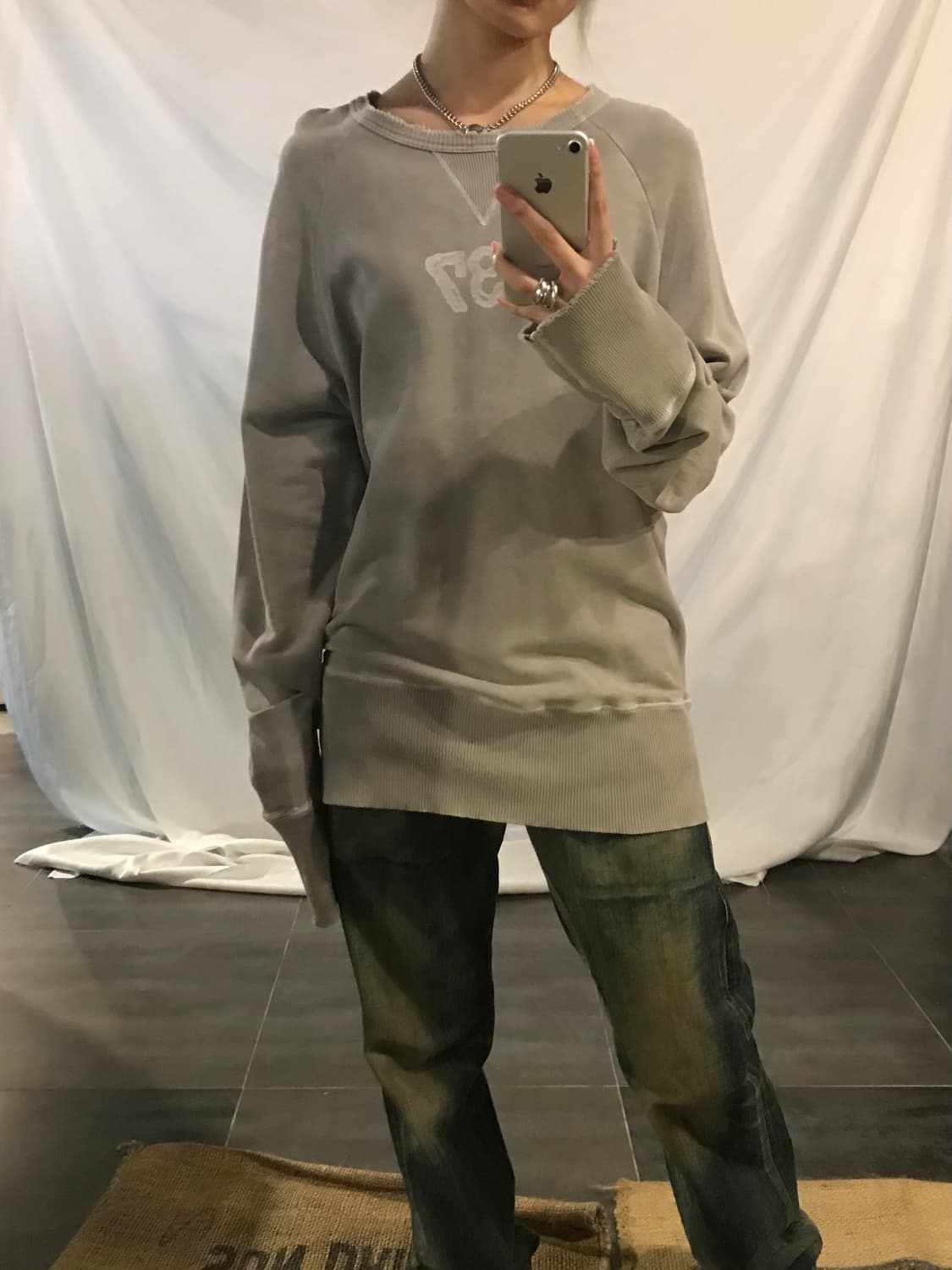 Diesel Luxury Of Dirty 737 Grey Sweatshi 상품이미지6