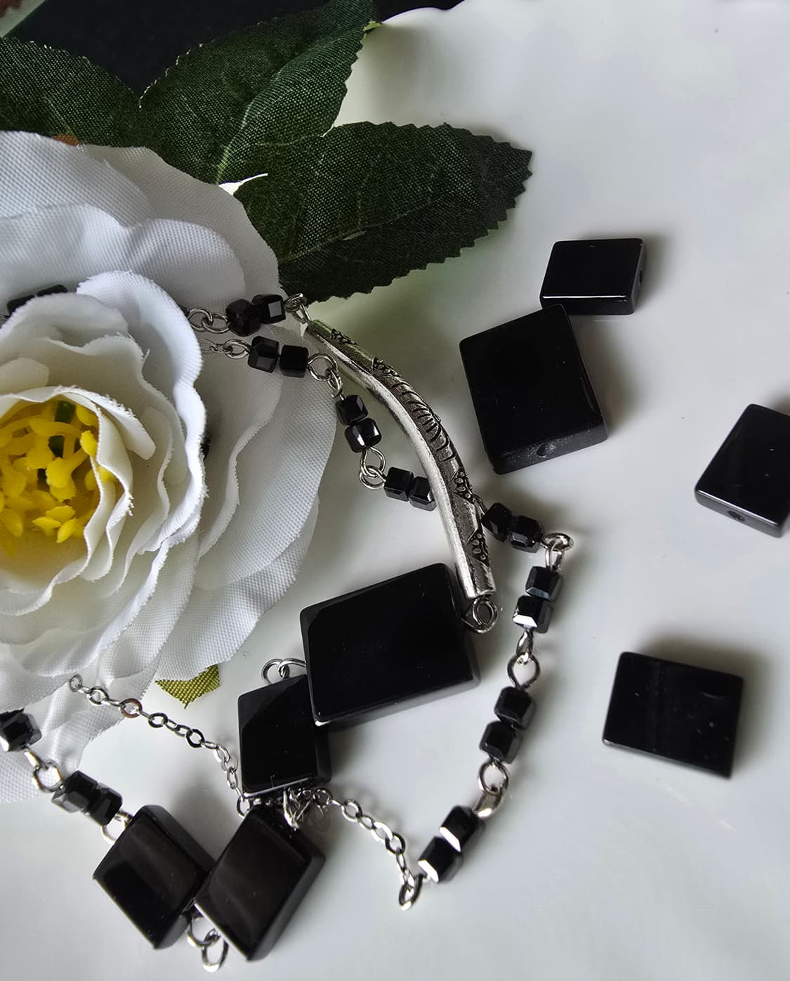 오닉스  사각 두줄 팔찌 상품이미지2