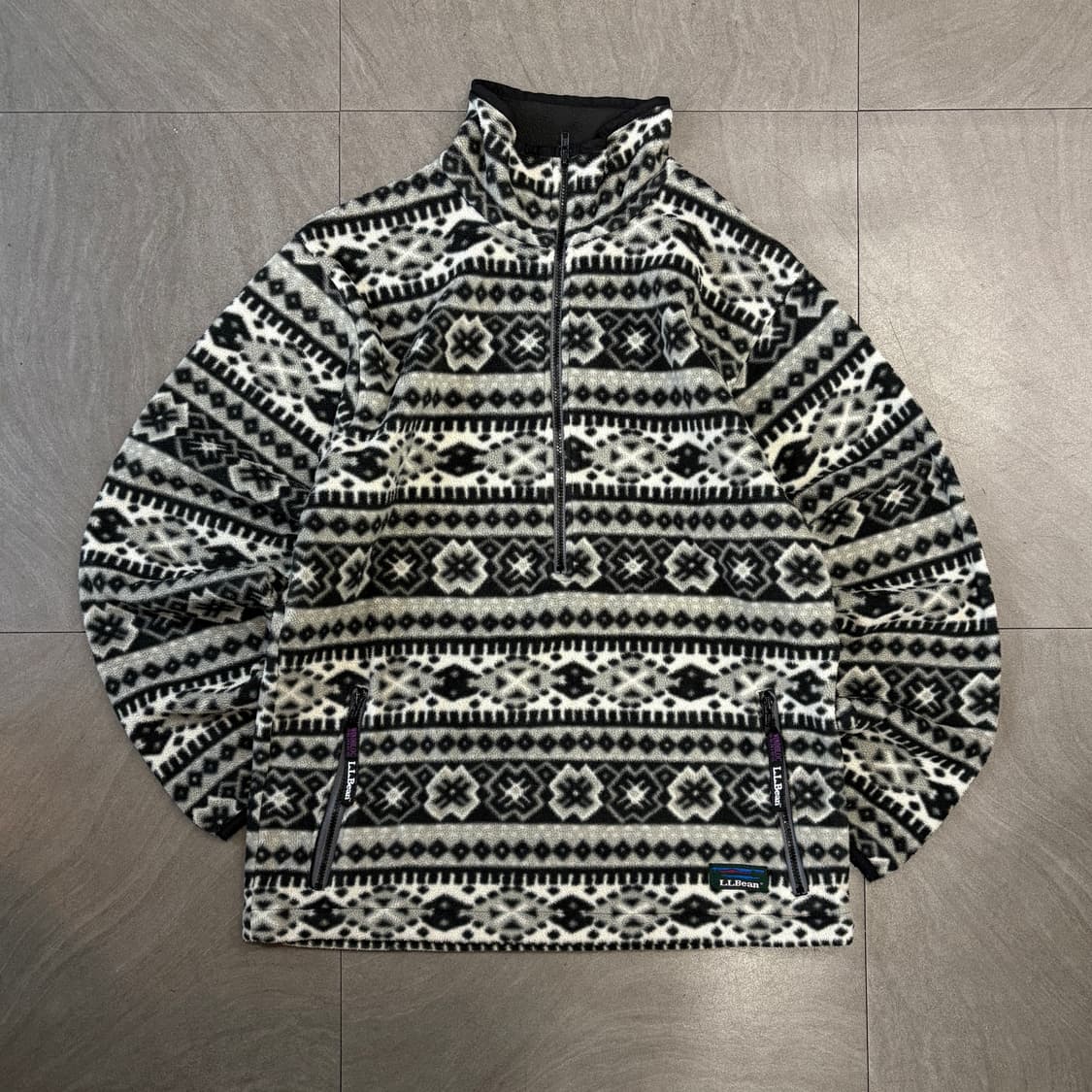 90s L.L.bean 90년대 생산 엘엘빈 아즈텍 플리스 신칠라 상품이미지1