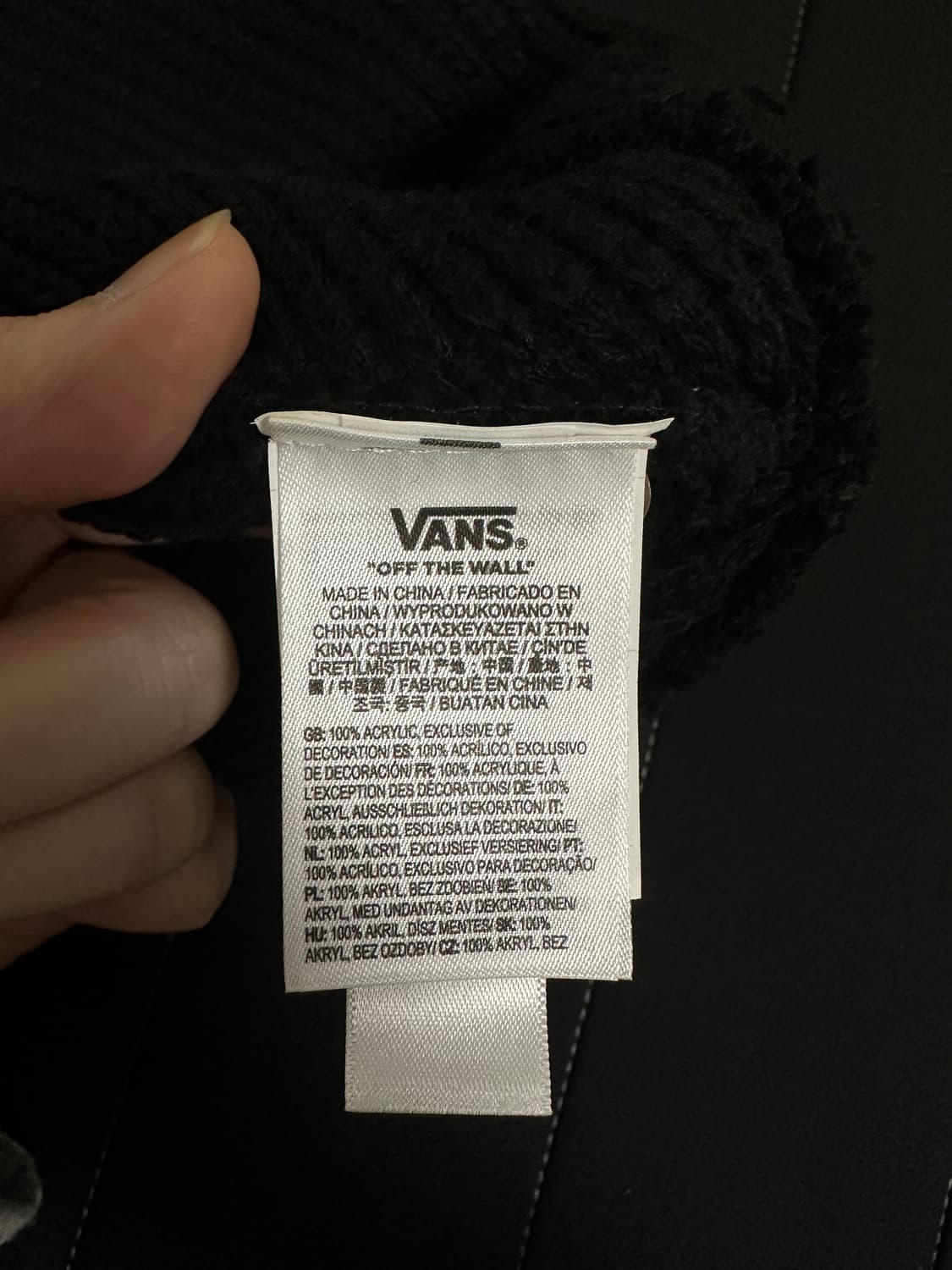 VANS 코어 베이직 비니 - 블랙 / VN000K9YBLK1 상품이미지5