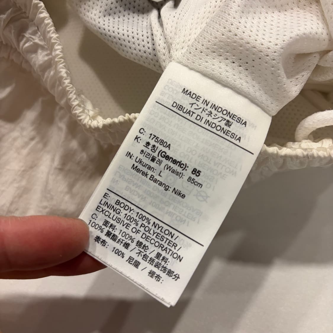 [L] 나이키 더블 스우시 반바지 화이트 블랙 C479 상품이미지6