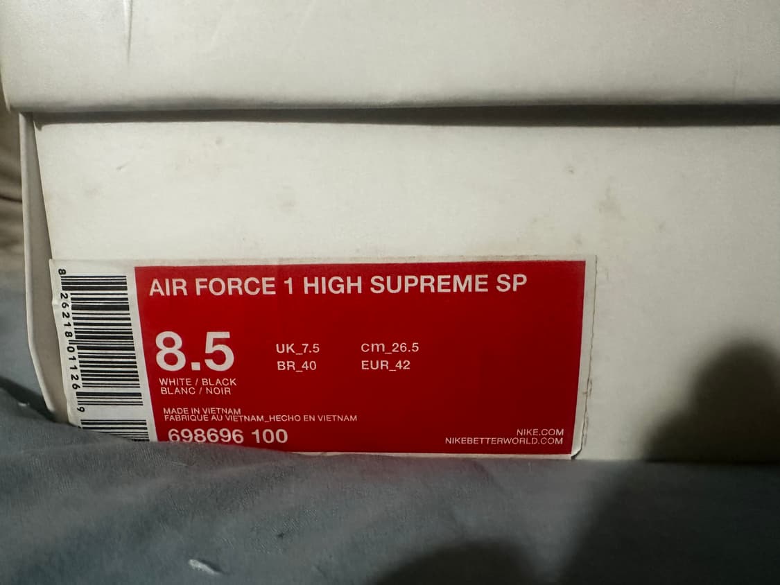 슈프림x나이키 에어포스 하이 265 상품이미지3